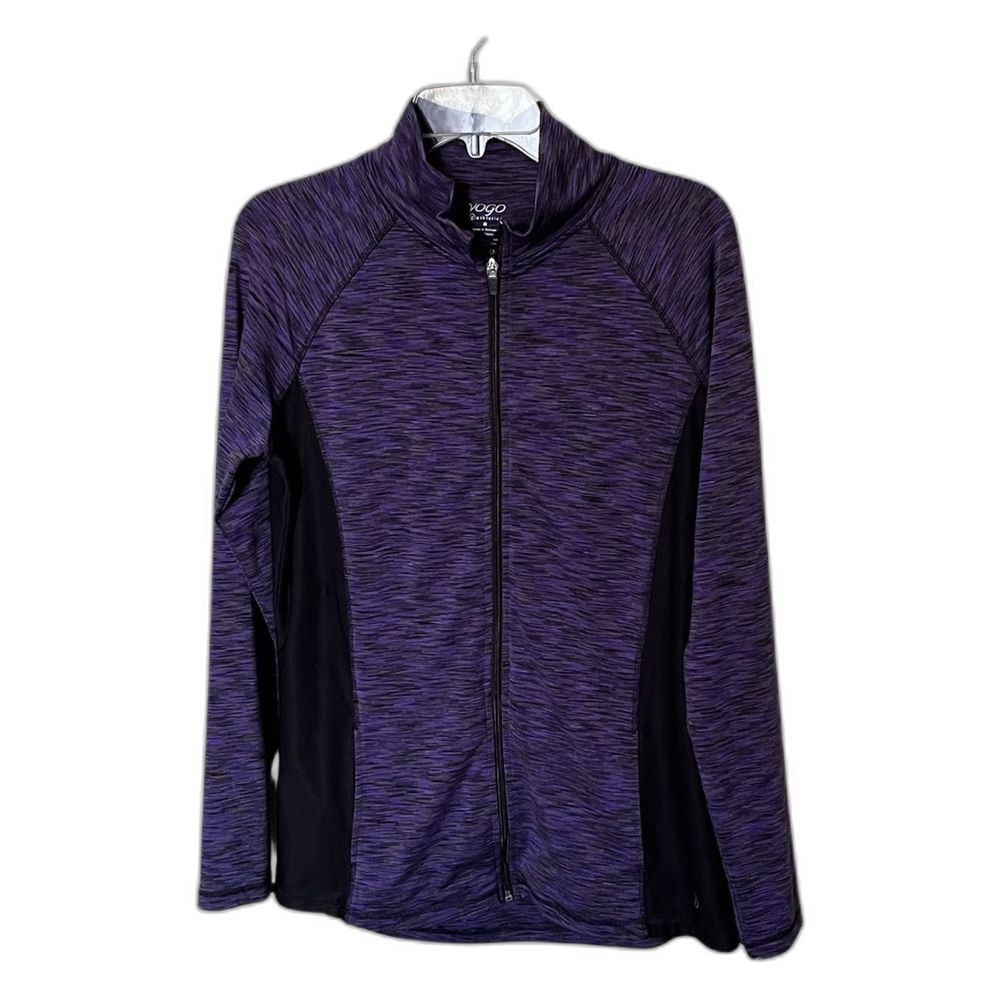 VOGO Athletica Purple And Black Full-Zip Lightweight Active Jacket Size Medium